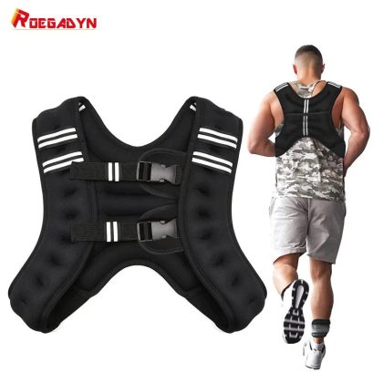 Adjustable Fitness Weight Vest for Men and Women with Reflective Stripe, 3kg & 5kg – Ideal for Running, Strength Training, and Sport